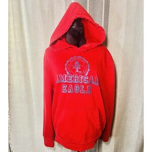 American Eagle Outfitters - Men's Large - Red - Pullover Sweatshirt - Hoodie